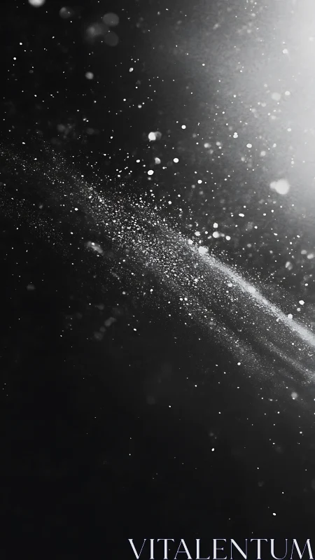 Soft starlit dust drifts gently across a dark quiet sky