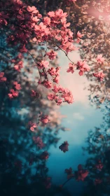 Blossoms Suspended in Dreamlike Twilight Glow.