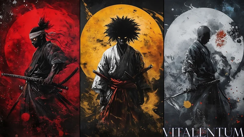 Lunar Ronin Triptych Under Blood, Ember, And Ashen Moons.