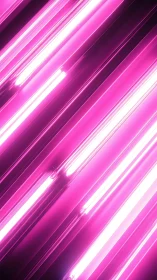 Diagonal neon magenta light beams on glossy surface.