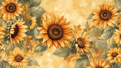 Sunflower chorus on honeyed skies, singing warm daylight.