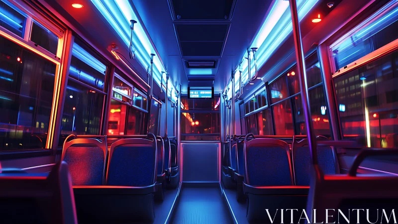 Neon night bus cathedral glowing with electric solitude.