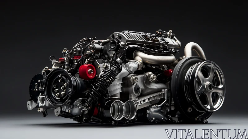 Chromehearted turbo engine idol in studio shadowplay.