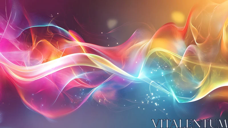 Spectral fluid dynamics of luminous multicolor energy waves.