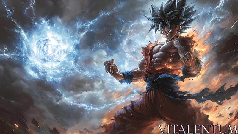 Stormfist warrior channeling a celestial energy vortex.