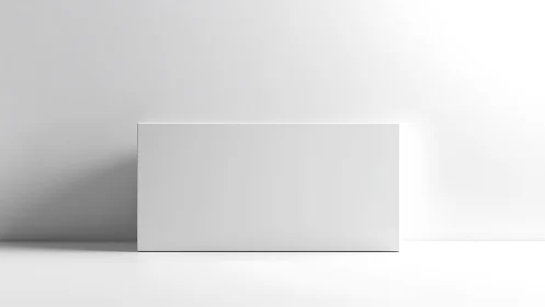 Three-Dimensional Rectangular Form with Directional Soft Shadow on Neutral Surface