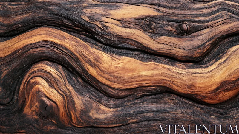 Flowing wood grain forms warm abstract natural waves