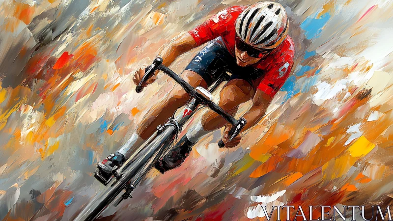 Brushstroke sprinter slicing through a wildfire of speed.