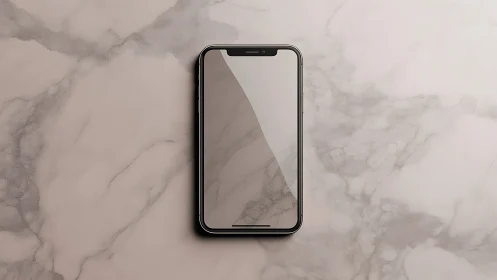 Silent glass rectangle daydreaming on a marble plain.