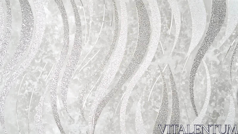 Soft silver waves drifting across a frosted canvas.