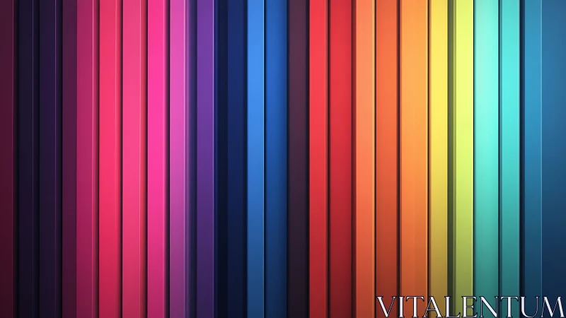 Vertical multicolor gradient panels with glossy 3D depth rendering