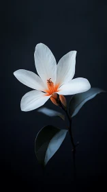 Ethereal Blossom Suspended in Shadow.