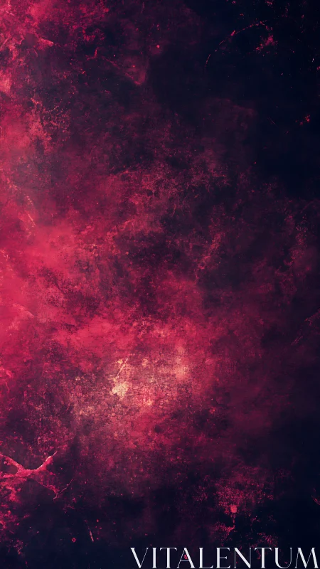 Textured red and dark grunge surface fills the vertical frame
