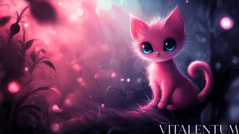 Luminous Feline Enchantment Glows Within Twilight Splendor