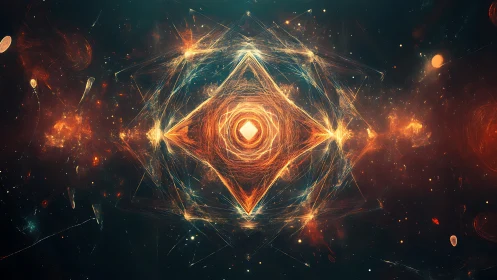 Geometric energy field with glowing cosmic symmetry.