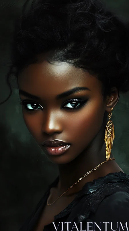 Digital portrait shows close cropped view of woman’s face