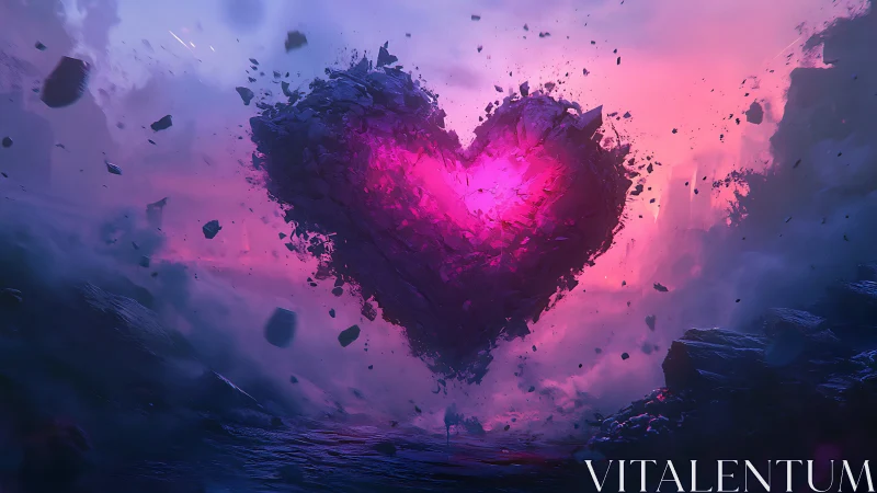 Radiant Heart Form with Volumetric Explosion Dynamics.