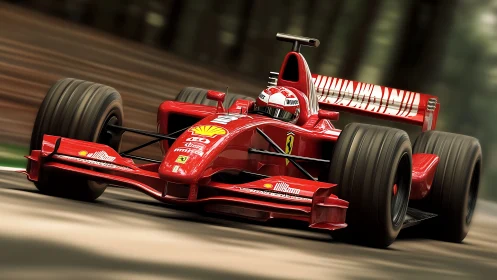 Scarlet speed machine carves a blazing groove through forest air