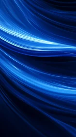 Flowing blue light ribbons over a deep night canvas.