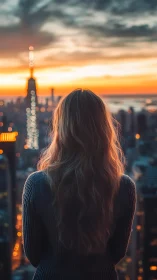 Cityrise reverie as dusk ignites a neon-tipped skyline.