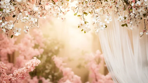 Dreamy Garden of Cascading Blossoms.