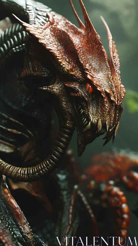 Reptilian alien creature portrait with detailed exoskeleton.