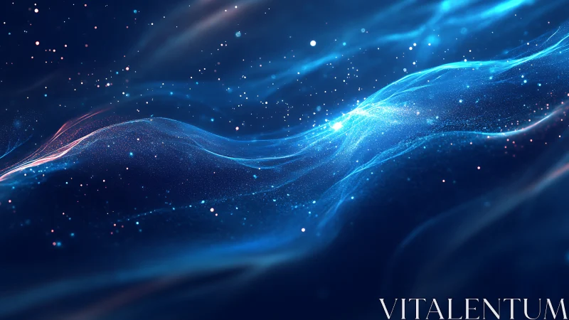 Starlit quantum tides ripple through a deep electric cosmos.