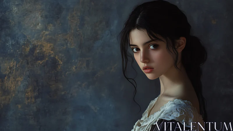 Moonlit gaze carves quiet poetry into a painterly dusk