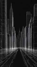Towering Metropolis: A Glimpse Down Manhattan's Electric Street