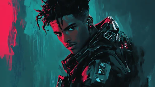 Cyberpunk portrait studies neon rim lighting and high contrast shadows