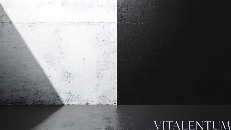 Dimensional Divide: Monochrome Architecture Meets Sculptural Shadow.