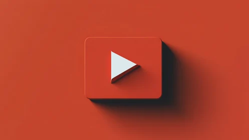 Red rounded square container with white play button symbol