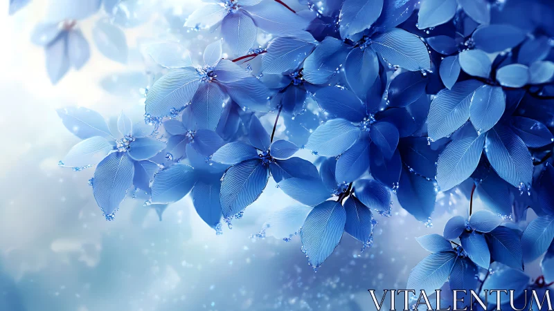 Crystalline Petals Dancing Through Luminous Sky