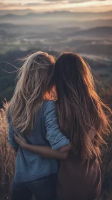 Two Souls Embraced by Golden Hour Magic.