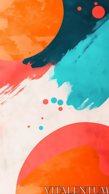 Geometric abstract composition with circular color fields.