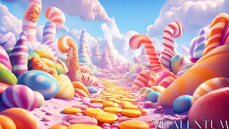 Candy Kingdom Fantasy: A Surreal Digital Landscape