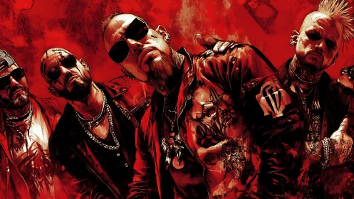 Crimson-splashed rock rebels lean into the chaos with swagger