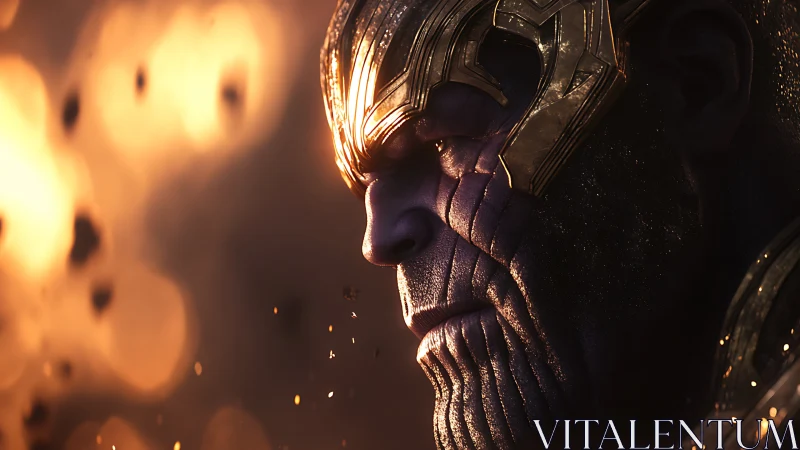 Armored purple alien profile rendered with dramatic lighting