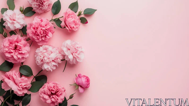 Delicate Pink Peonies Bloom Beautifully on Soft Background