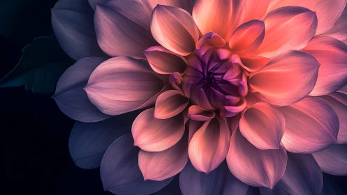 Radiant Dahlia Blooming in Glowing Light