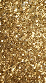 Golden glitter surface shimmers with rich festive sparkle