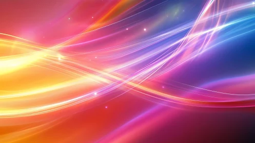 Chromatic light trails form intersecting luminous wavefront ribbons