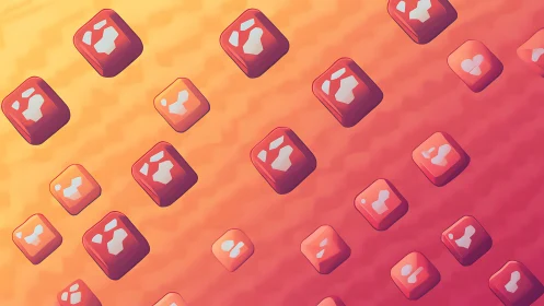 Red notification icons float diagonally across warm gradient