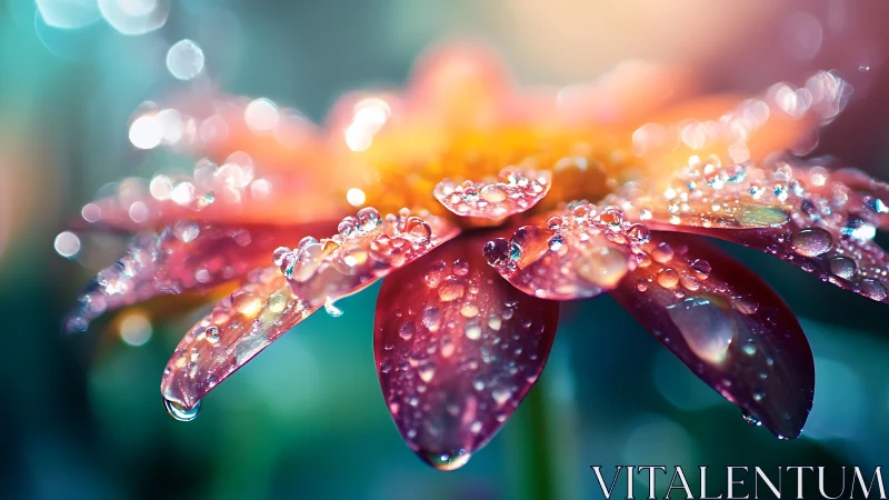 Dewdrops on Petals: Macro Study in Vibrant Color.
