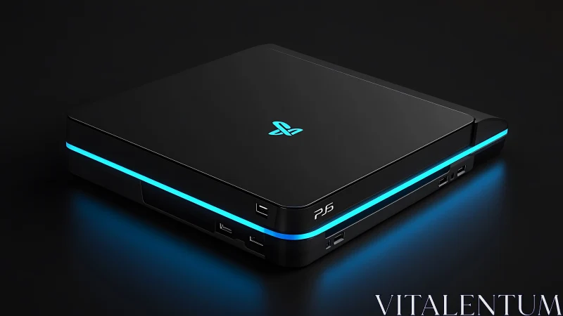 PlayStation 5 Console: Cyberpunk Gaming Hardware Design.