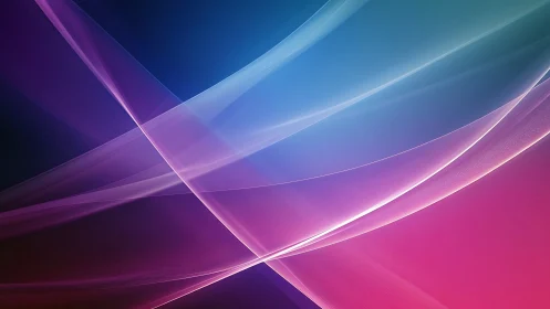 Colorful intersecting light waves on gradient background.