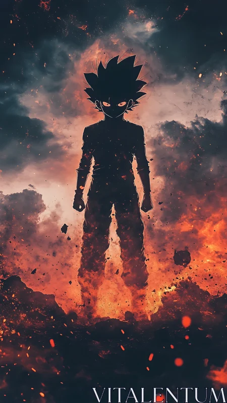 Shadow-charged warrior quietly ignites a storm of embers