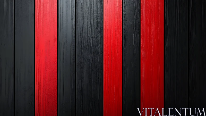 Crimson planks march between shadows in striped silence