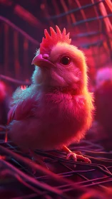 Radiant Chick Glows in Vibrant Neon Light