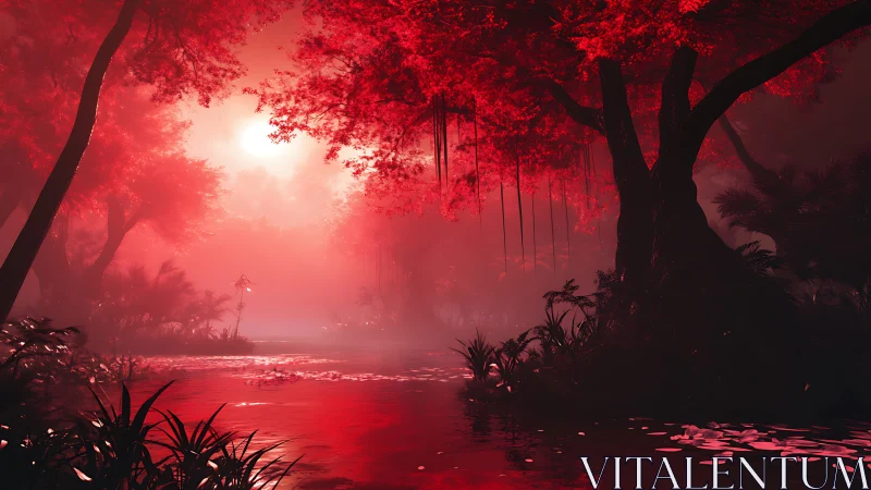 Crimson Twilight: Swings in the Scarlet Haze.